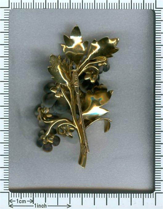Joyful flower brooch from the fifties made by the famous jeweler Wolfers freres (image 16 of 16)